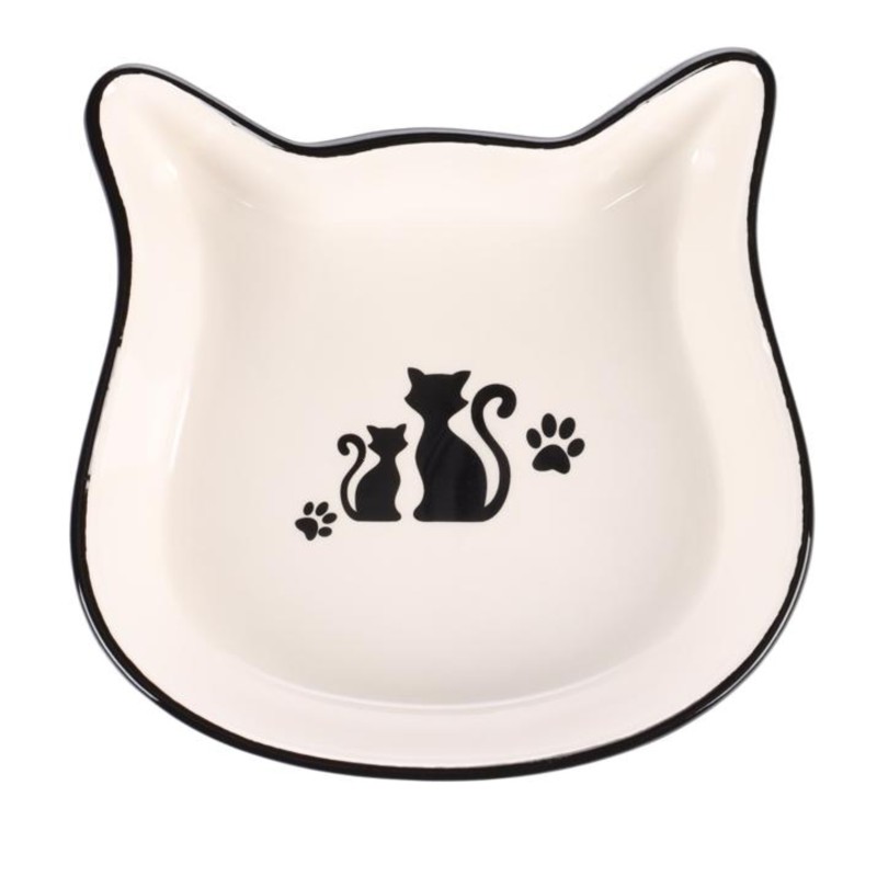 Gamelle duo de chat en céramique