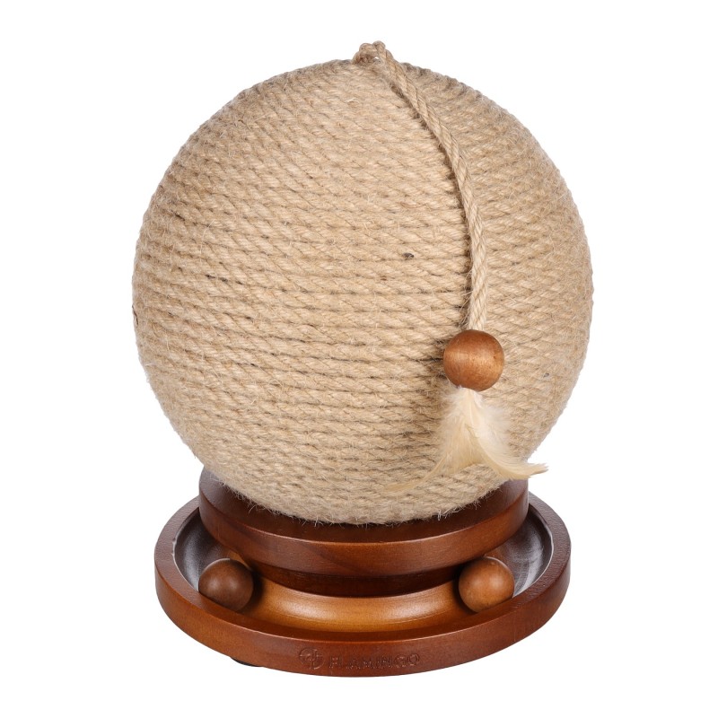 Balle à Griffer pour Chat Isabella Jute  Circuit à Balles et Plume