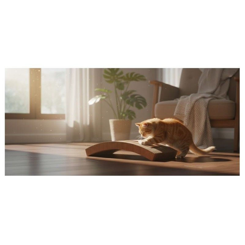 Carton à Griffer pont avec balle pour Chat Deso