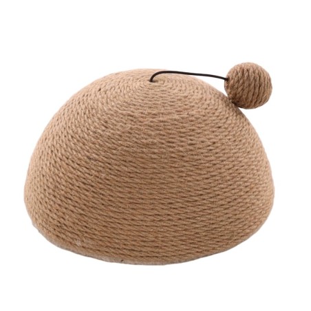 Jouet à Griffer pour Chat Coupole en Jute avec Balle Sonore