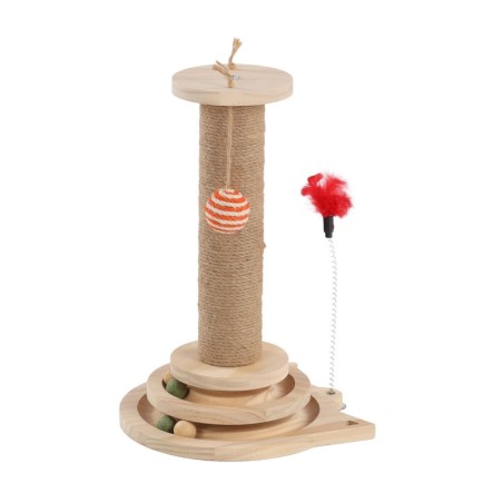 Jouet à Griffer pour Chat Zack Plumes et Circuit à Balle