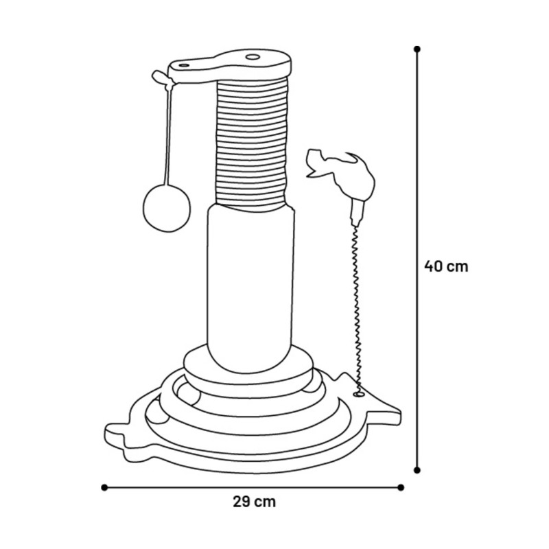 Jouet à Griffer pour Chat Lex Plumes  Circuit à Balle et Brosse Massage