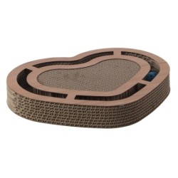 Jouet à Griffer pour Chat en Forme de Coeur avec Balle Sonore