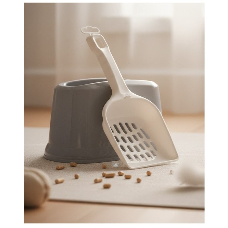 Pelle a litiere avec support pour chat