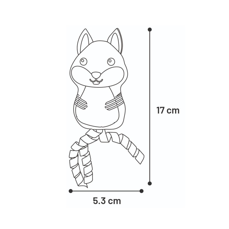 Renard vert en peluche avec rubans et cataire pour chat