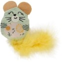 Souris en peluche avec plumes  cataire et crépitement