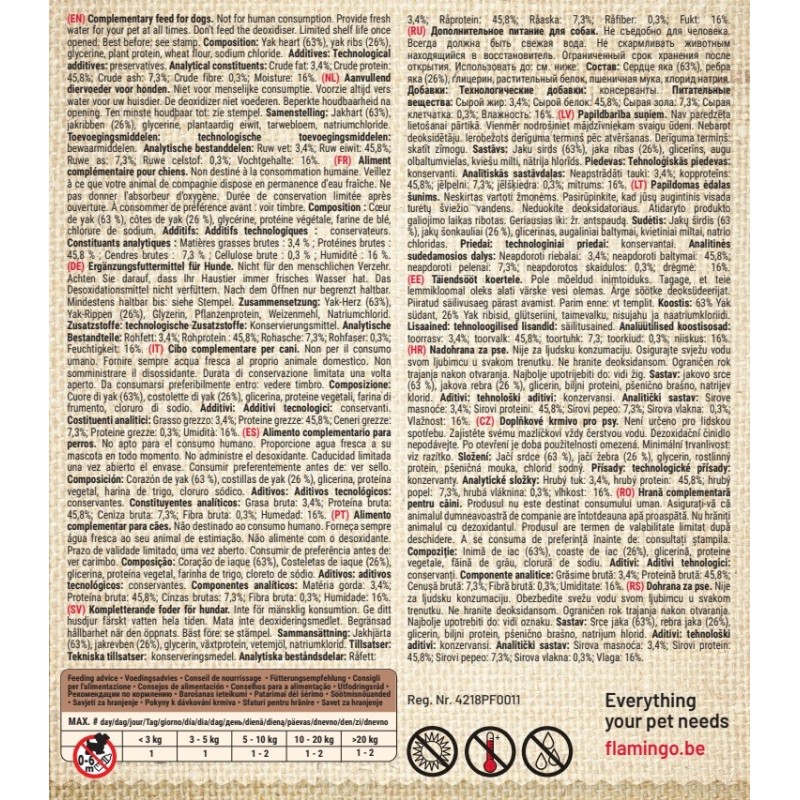 Friandise pour chien Cote avec coeur Yack