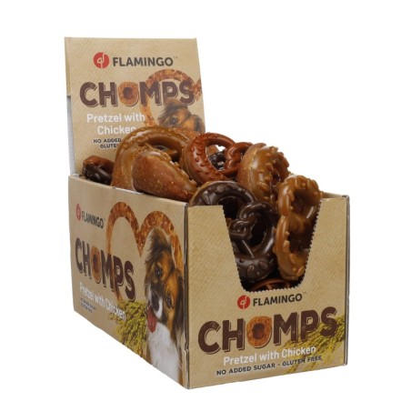 Friandises en lot pour chien bretzel avec poulet