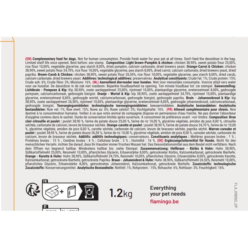 Friandises en lot pour chien bretzel avec poulet