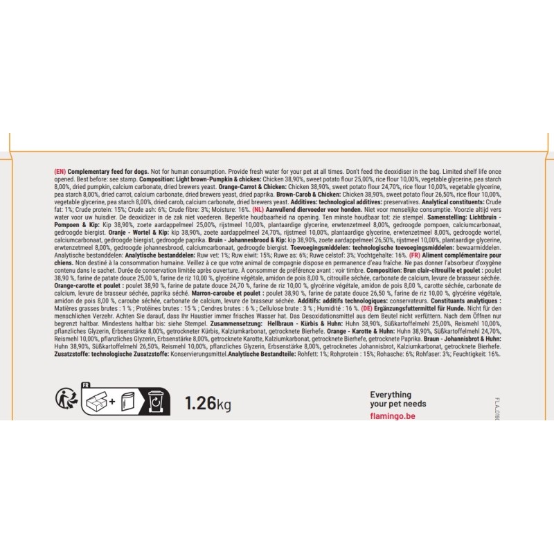 Friandises en lot pour chien Hot dog avec poulet