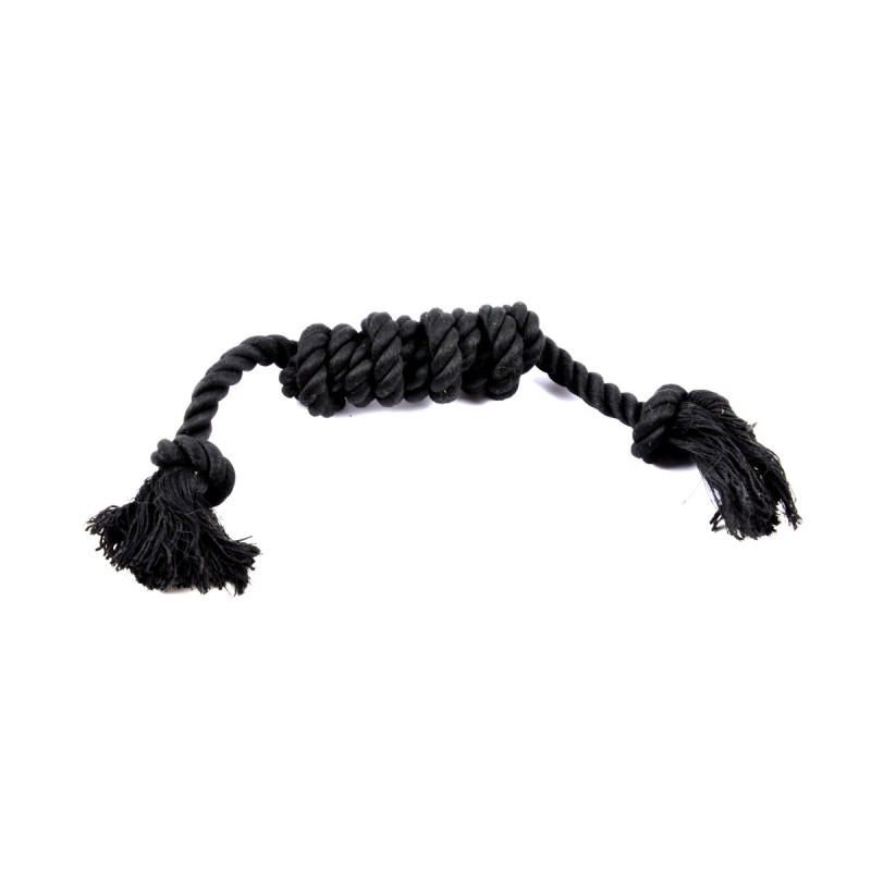 Jeu corde multi noeuds noir pour chien