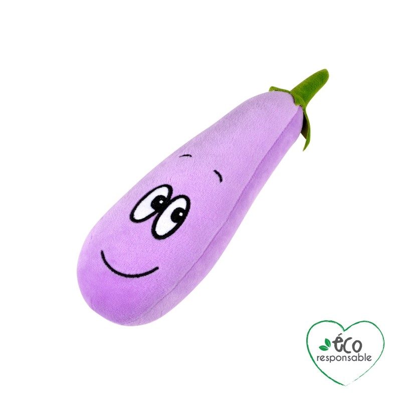 Jeu en peluche aubergine pour chien