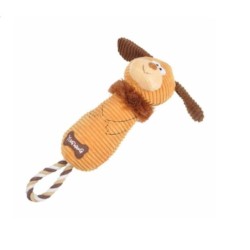 Jeu en peluche chien marron sonore