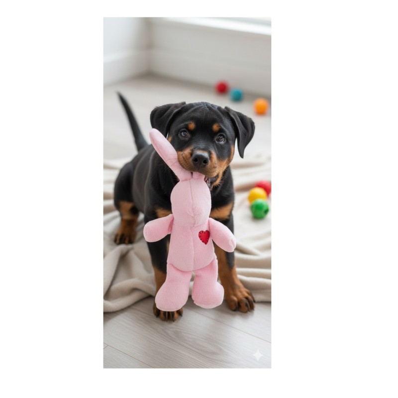 Jeu en peluche Lapin avec un coeur