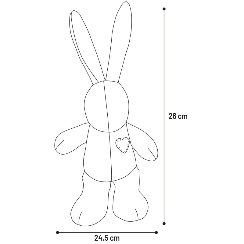 Jeu en peluche Lapin avec un coeur