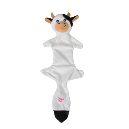 Jeu en peluche vache friandises à cacher pour chien