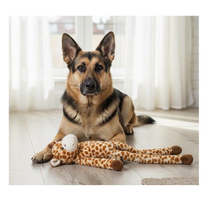 Jeu Geant sonore pour chien Garry Girafe en peluche