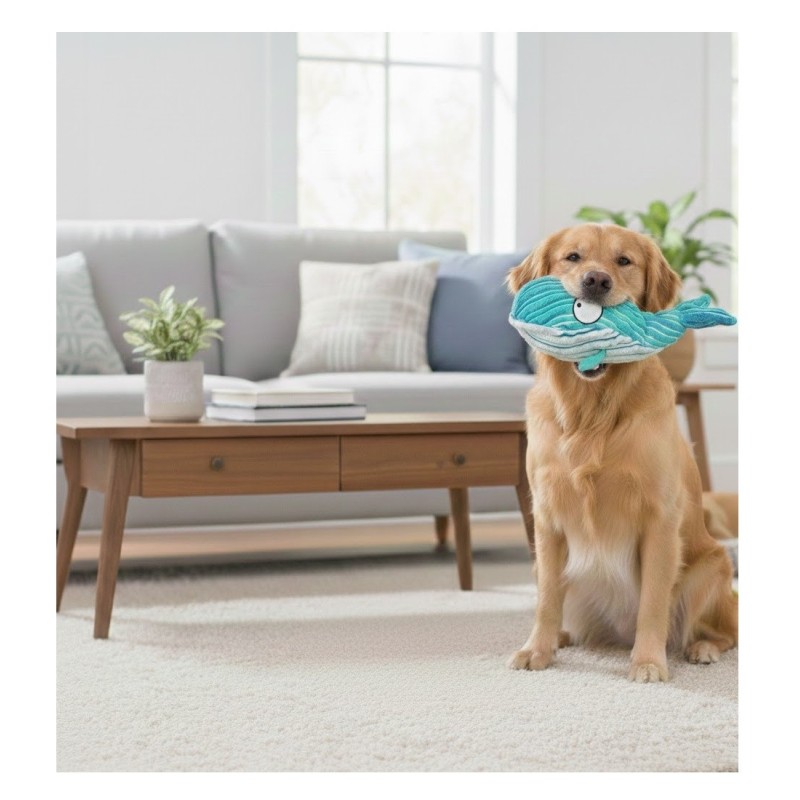 Jeu Kong pour chien Baleine bleu clair