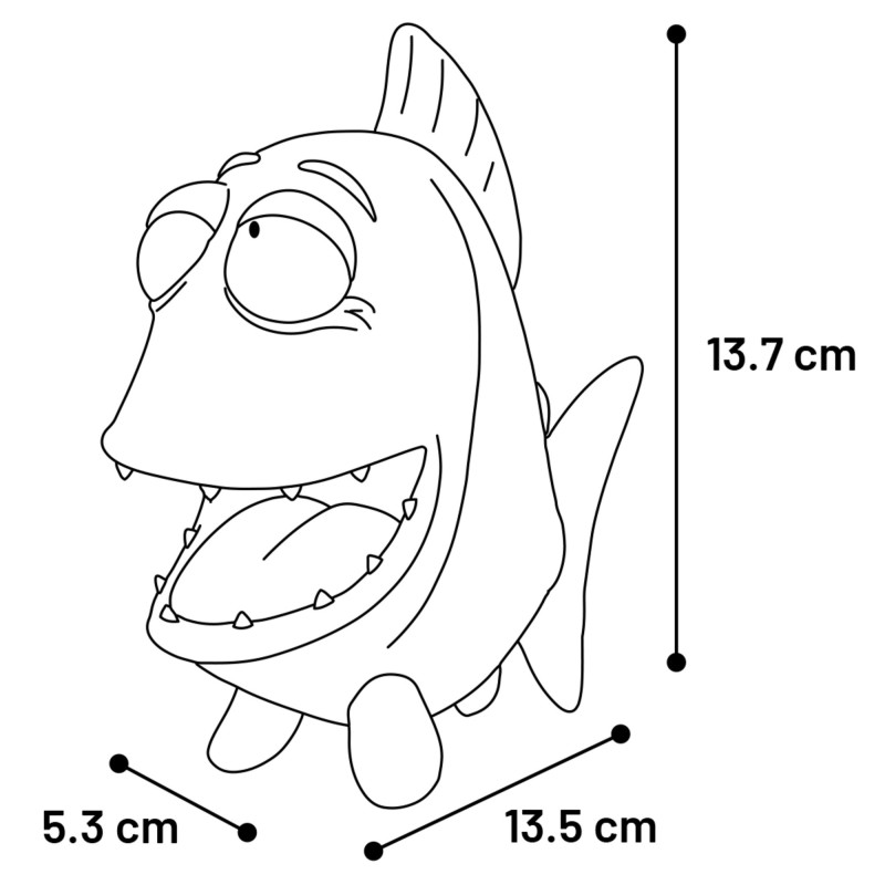 Jeu pour chien Poisson Anais gris