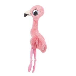 Peluche Flamant rose grand yeux pour chien