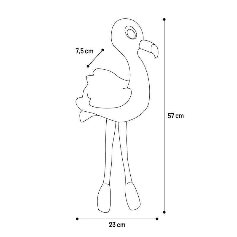 Peluche Flamant rose grand yeux pour chien