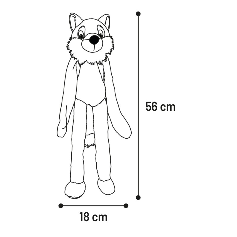 Peluche Renard grand yeux pour chien