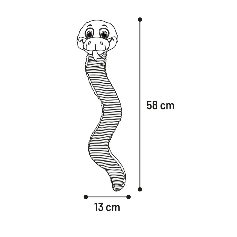 Peluche Serpent grand yeux pour chien