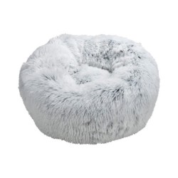 Coussin Chat ou Chien Fluffy Blanc gris