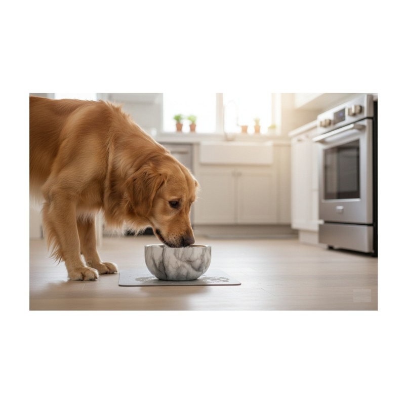 Gamelle pour la nourriture et l'eau Marbre