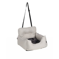 Siege auto voiture pour chien blanc