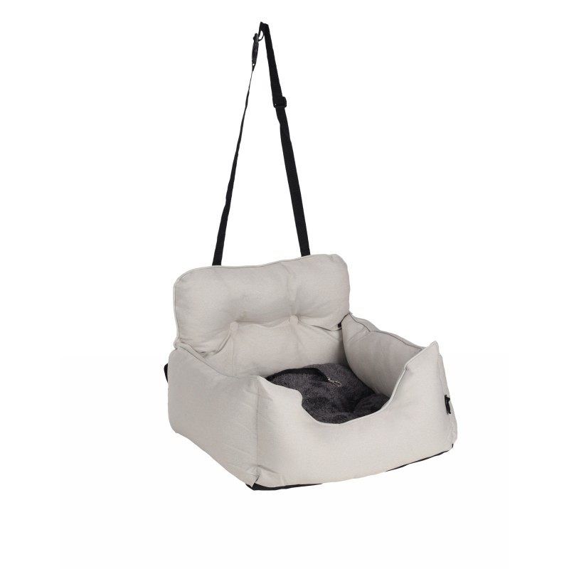 Siege auto voiture pour chien blanc