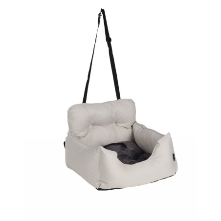 Siege auto voiture pour chien blanc