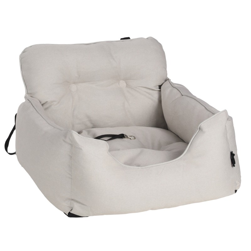 Siege auto voiture pour chien blanc