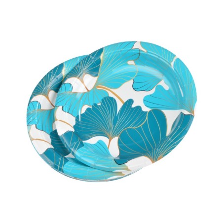 Set de 10 assiettes carton Gincko