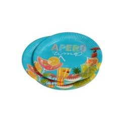 Set de 10 assiettes en carton Apero times