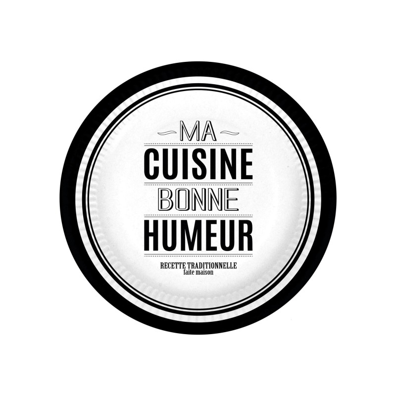 Set de 10 assiettes en carton à dessert Ma cuisine