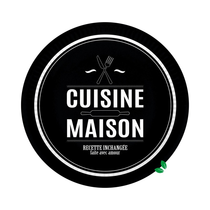 Set de 10 assiettes en carton 23 cm Ma cuisine