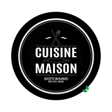 Set de 10 assiettes en carton 23 cm Ma cuisine