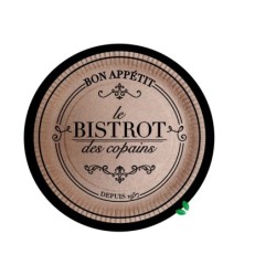 Set de 10 assiettes en kraft 23 cm Bistrot parisien
