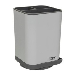 Pot égouttoir à ustensiles  Gris  4 compartiments