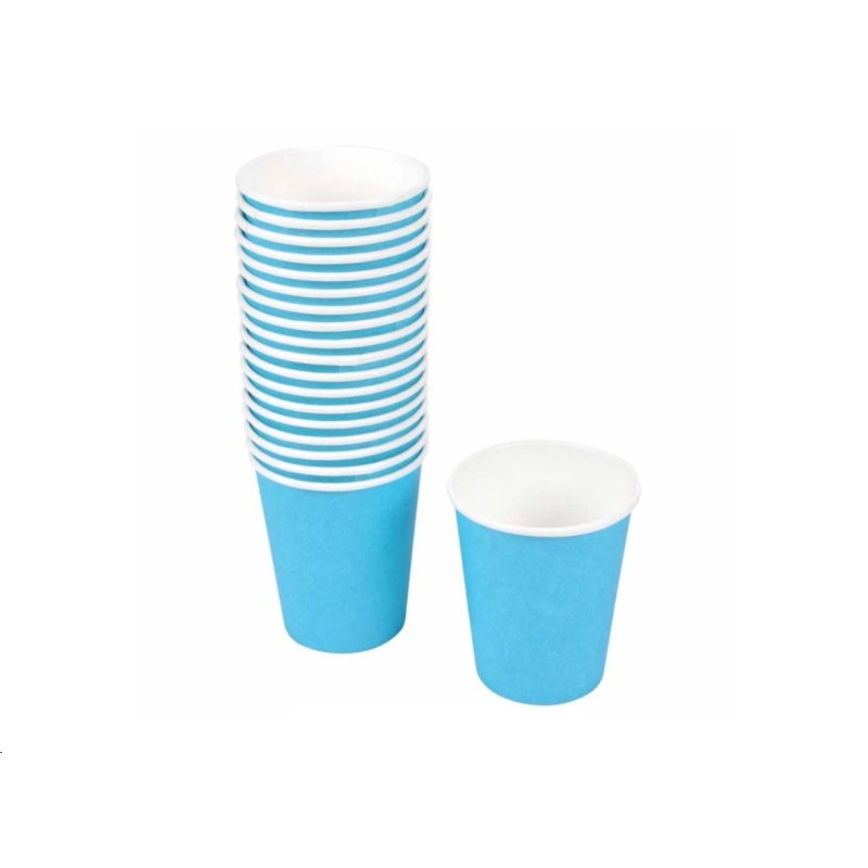 Set de 20 gobelets en carton 23 cl bleu
