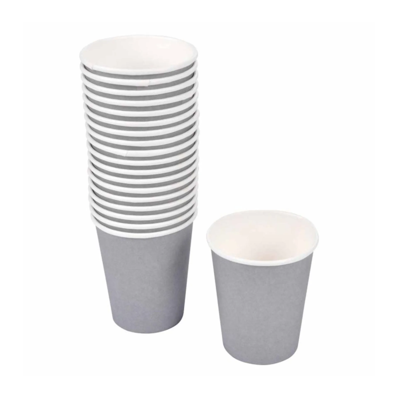 Set de 20 gobelets en carton Gris