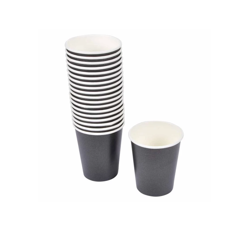 Set de 20 gobelets en carton Noir