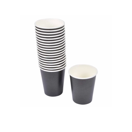 Set de 20 gobelets en carton Noir