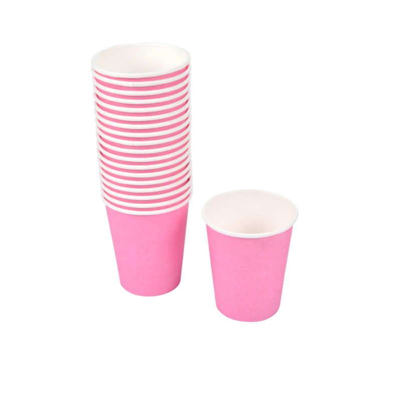 Set de 20 gobelets en carton Rose