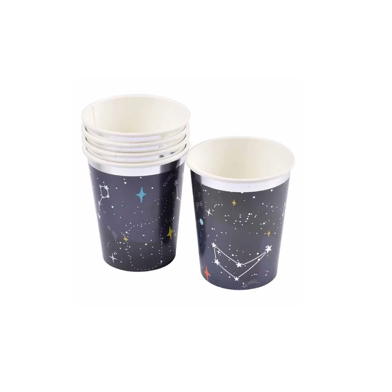 Set de 6 gobelets en carton Espace etoile