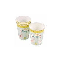 Set de 6 gobelets en papier Coucou lama