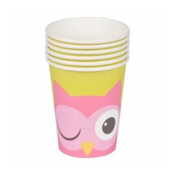 Set de 6 gobelets en papier Jolie chouette