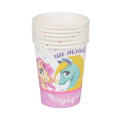 Set de 6 gobelets en papier Poney magique