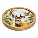 Plateau rond décoratif Grand cerf